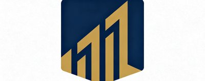 博创数据公司Logo，简洁的几何图形设计，深蓝与金色配色，代表专业数据服务品牌